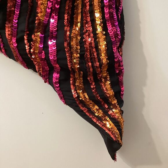 Halpern Sequined One Shoulder Tulle  Mini dress - Picture 8 of 16